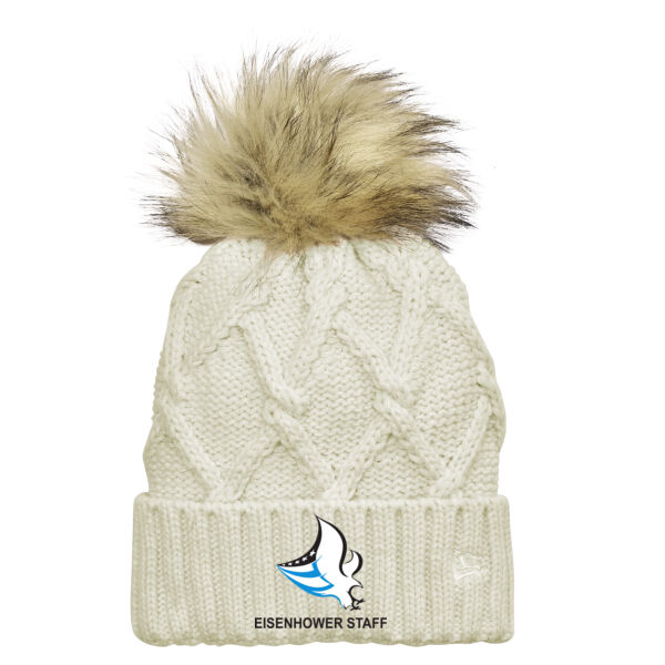 New Era ® Faux Fur Pom Beanie - Embroidered Logo Thumbnail