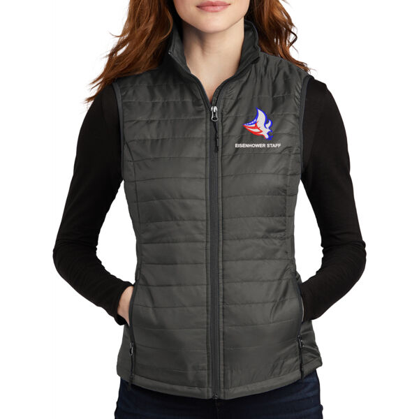 Port Authority® Ladies Packable Puffy Vest - Embroidered Logo Thumbnail