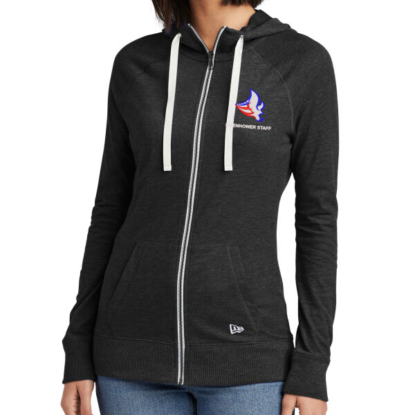 New Era® Ladies Sueded Cotton Blend Full-Zip Hoodie - Embroidered Logo Thumbnail