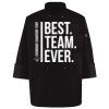 Ten Pearl Button Black Chef Coat Thumbnail